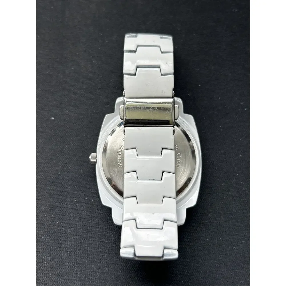 Bay Studio All White Rhinestone Bezel Women’s Quartz Watch